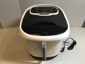 Portable Foot Bath Massager with Temperature Control, Powers On, Appears New