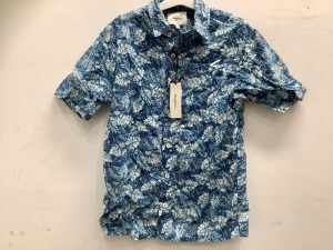 Mens Button-Down Palm Print Shirt