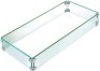 VBENLEM Rectangle&nbsp;Glass Fire Pit&nbsp;Wind Guard, 29.5" x 13.6" x 4"&nbsp;- Appears New