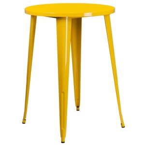 30" Yellow Metal Bar Table