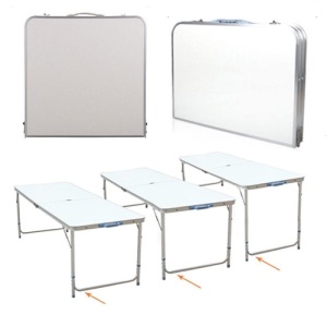 120 x 60 x 70 4Ft Portable Multipurpose Folding Table White