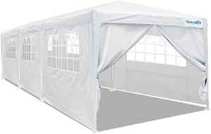 10' x 30' Party Tent Gazebo Wedding Canopy BBQ Shelter Pavilion with Removable Sidewalls & Elegant Church