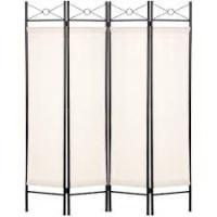 4-Panel Folding Privacy Screen Room Divider Decoration Accent, 6ft