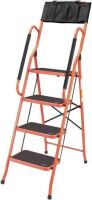 LUISLADDERS 4 Step&nbsp;Folding Anti-Slip Step Stool Ladder, Padded Side Handrails with Large Area Pedals, 330lbs Capacity