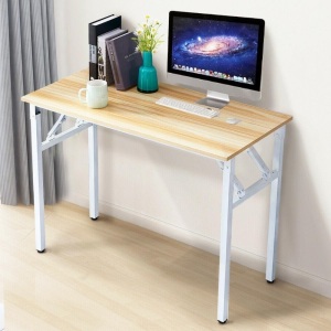 Computer Desk Folding Study Table Workstation - E-Comm Return, Appears New