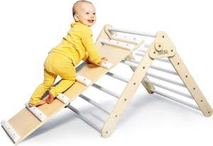 DomusJunior Pikler Triangle Climber with Ramp Folds Flat for Easy Storage - E-Comm Return, Appears New 