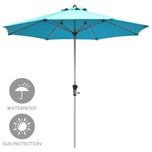 9' Patio Outdoor Market Umbrella With Aluminum Pole