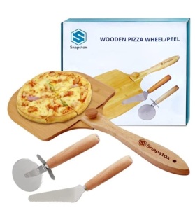 Pizza Making Kit, Pizza Kit, Snapstox Wood Pizza Peel, Cutting BoardHandle 12 x (S) Snapstox 14/24", For Baking Bread, Cake Peeler,Cheese Board Tray,Slicer, New, Retail - $39.99