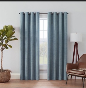 1 pc 52x108" Blackout Rowland Window Curtain Panel Blue- Eclipse, New, retail - $38.99