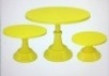 3-Set Cake Stand Set, Metal Cupcake Dessert Holder PartyServing Tray for Baby Shower Wedding Birthday PartiesCelebration,Yellow, Like New, Retail - $40.99