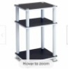 Furinno Just Turn-N-Tube Engineered&nbsp;Wood 3-Tier End Table in White, Like New, retail - $34.33