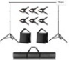 Newer Photo Studio&nbsp;Backdrop Support&nbsp;System, 10ft/3mWide 7ft/2.1m High&nbsp;Adjustable&nbsp;Background Stand&nbsp;with 4 Crossbars, 6Backdrop Clamps, 2&nbsp;Sandbags, and&nbsp;Carrying Bag for&nbsp;Portrait & StudioPhotography, Like New, retail - $45.99