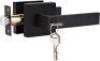 Lot of (3) Heavy Duty Keyed Entry Lever&nbsp;Interior Door Handle with Lock and Key for Bedroom Bathroom, Reversible Lever for Right/Left Handed Door, Matte Black