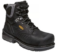KEEN Philadelphia Carbon-Fiber Toe Waterproof Work Boots for Men - Black/Steel Grey - 10.5W, Appears New