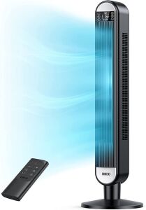 90° Oscillating Tower Fan with Remote