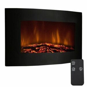 35" Electric Wall Mount Fireplace Heater with Remote