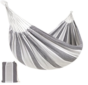 Lot of (2) 2-Person Brazilian-Style Double Hammock w/ Portable Carrying Bag, Steel, Appears New/Box Damaged