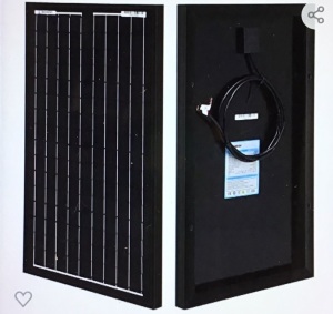 Renogy Solar Panel 30 Watt 12 Volt Mono MonocrystallinePower Charger for RV Battery Boat Caravan and Other Off-Grid Applications, Black-30, Black, Like New, Retail - $57