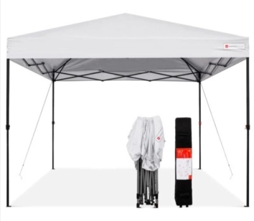 One-Person Setup&nbsp;&nbsp;instant Pop Up Canopy&nbsp;w/ Wheeled Bag&nbsp;10x10ft, Like New, Retail - $129.99