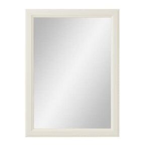 25"x34" White Rectangular Framed Bathroom Mirror