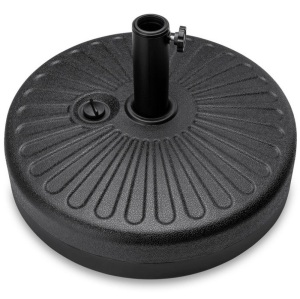 Plastic Patio Umbrella Base Pole Holder Accessory w/ Adjustable Knob, Appears New