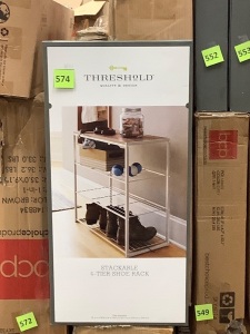 Stackable 4-Tier Shoe Rack