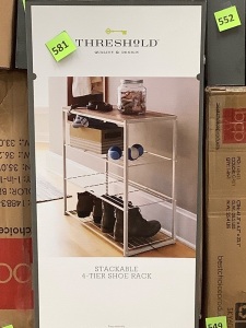 Stackable 4 Tier Shoe Rack