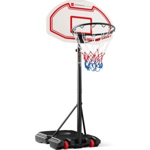 Kids Height-Adjustable Basketball Hoop, Portable Backboard System w/ Wheels, White Backboard, Appears New