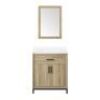 30" Oak Bathroom Vanity and Mirror