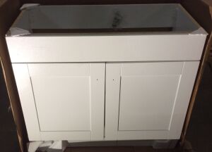 36" White Bathroom Vanity