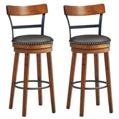 Set of (2) 30.5" Swivel Dining Chairs