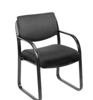 Boss Black Fabric Guest Chair, Like New, Retail - $133.42