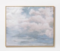36" &times; 30" Clouds Framed Wall Canvas - Threshold&trade;' designed&nbsp;with Studio McGee, Like New, Retail - $70