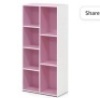 Furinno7-Cube Reversible&nbsp;Open Shelf, White/Pink&nbsp;11048WH/PI, Like New, Retail - $41.49