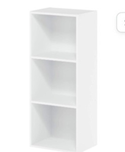 Furinno Luder Bookcase / Book / Storage, 3-Tier, White, Like New, Retail - $22