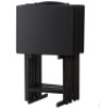 5pc TV Tray Set Wood Black - Plastic Dev Group, Like New, retail - $54.99