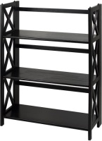 Casual Home Montego 3-Shelf Folding Bookcase, Black - Appears New&nbsp;