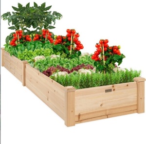 8x2ft Wooden Raised Garden Bed Planter for Garden, Lawn, Yard, Appears New