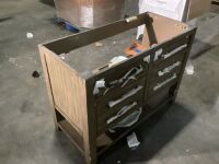 48-in Gray Oak Undermount Single Sink Bathroom Vanity - Missing Top&nbsp;