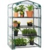 4-Tier Mini Portable Indoor Outdoor Greenhouse w/ Steel Shelves - 40in, E-Commerce Return/Damaged Box, Appears Complete, Shelves Bent Slightly