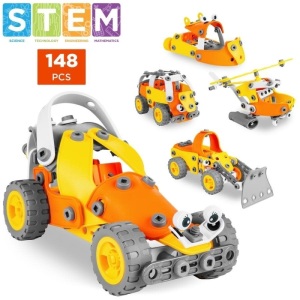 Kids Educational Stem Building Toy Kit Vehicle Play Set