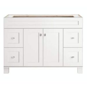 Diamond NOW Palencia 48-in White Bathroom Vanity Cabinet