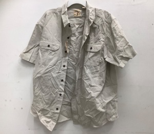 Mens Short Sleeve Button-Down Shirt, Size 2XL