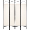 4-Panel Folding Privacy Screen Room Divider Decoration Accent, 6ft