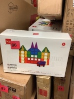 110 Piece Rainbow Magnetic Building Tiles
