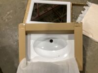 Style Selections&nbsp;&nbsp;Lowry 25-in Light Gray Single Sink & Mirror - No Vanity&nbsp;