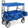 Utility Wagon Cart w/ Folding Design, 2 Cup Holders, Removable Canopy&nbsp;