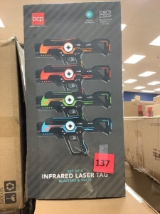 Set of 4 Infrared Laser Tag Guns and Vests for Kids & Adults