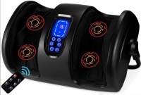 Reflexology Shiatsu Foot Massager w/ High-Intensity Rollers, Remote Control, Satin Black, Powers On, Appears New