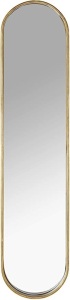 Amazon Brand Rivet Modern Oval Hanging Mirror, 39"H, Brass - E-Comm Return, Appears New 